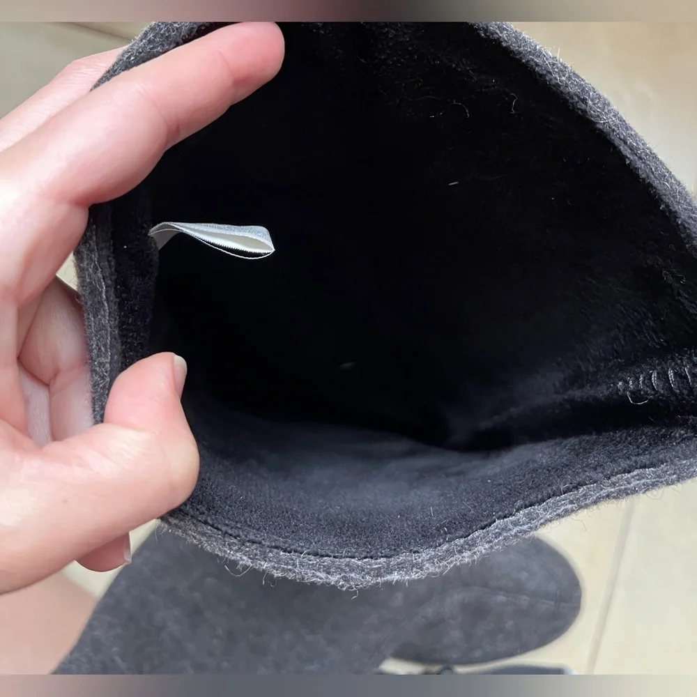 Emu Australia Hamilton Hi Gray Merino Wool Tall Boots W8 M7 - Picture 11 of 11